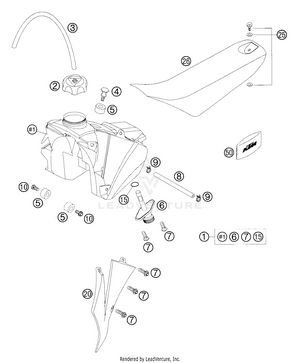 Tank - Seat - Cover Schematic
