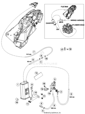 Evaporate Kanister Schematic