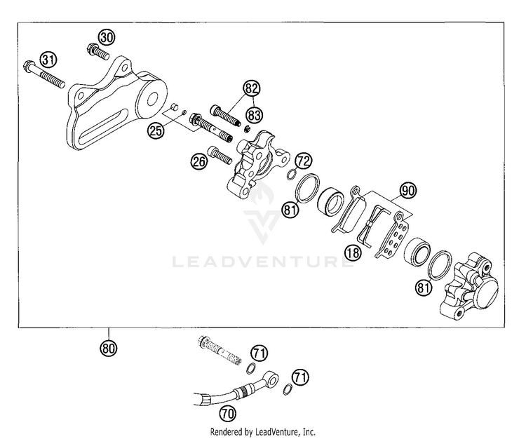 Brake Caliper Rear Formula Schematic