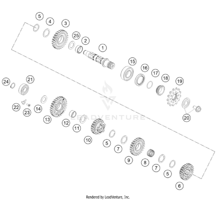 Transmission Ii - Countershaft 450 SX-F / XC-F ENGINE - 2024 Schematic