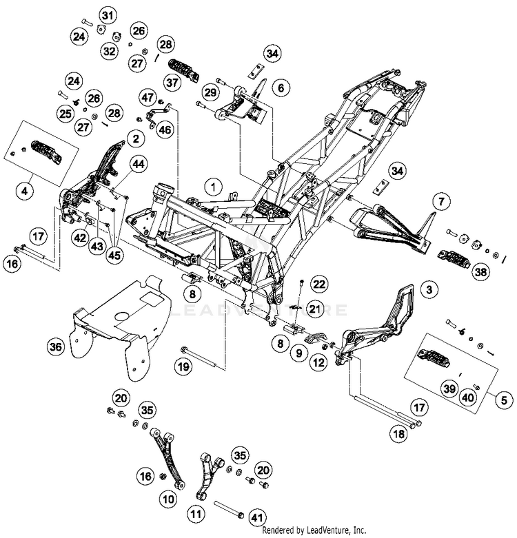 Frame RC 390 CUP USA Chassis - 2015 Schematic