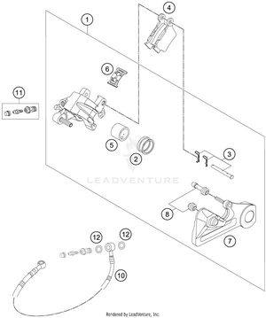 Rear Brake Caliper Schematic