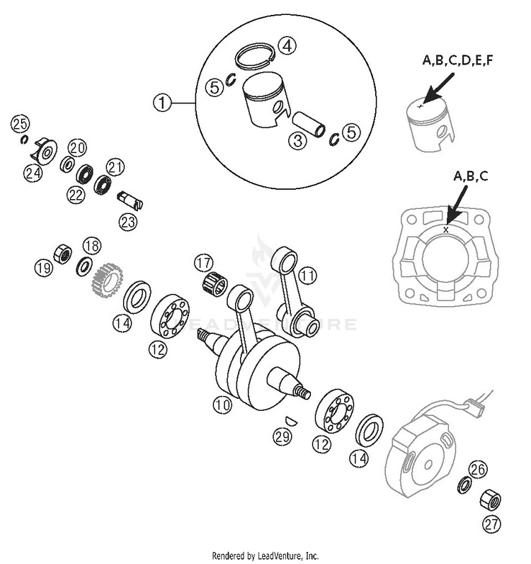 Crankshaft, Piston Schematic