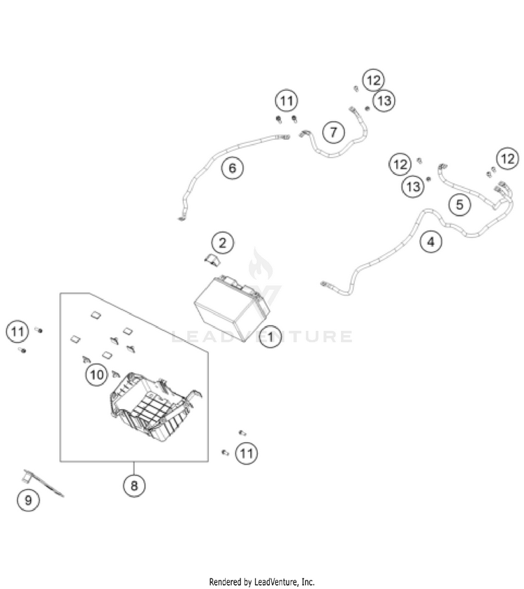 Battery 1290 SUPER ADVENTURE S, orange CHASSIS - 2023 Schematic