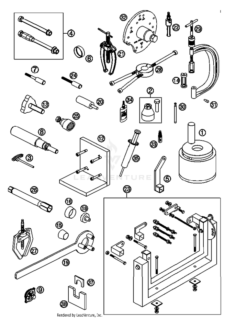 Special Tools 690 LC4 Engine - 2007 Schematic