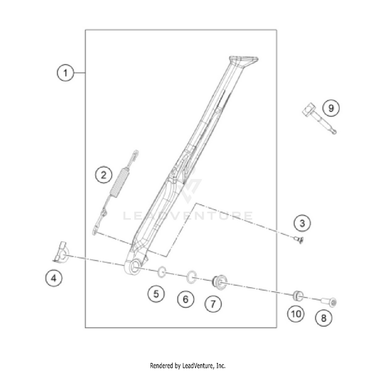 Seiten- / Mittelständer 300 XC-W FACTORY EDITION CHASSIS - 2025 Schematic