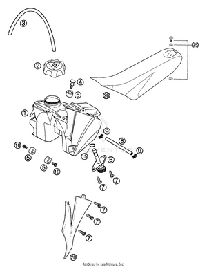Tank, Seat, Cover Schematic