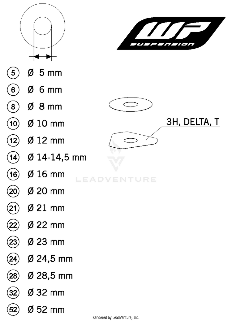 Wp Shims For Setting 300 XCW Sixdays Chassis - 2014 Schematic