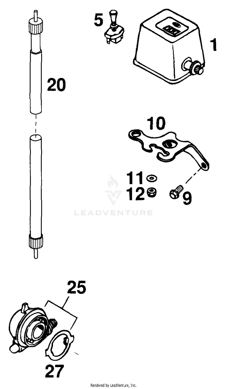 Speedometer Odometer 125 EXC Chassis - 2000 Schematic