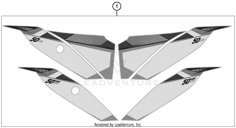 Decal 50 SX MINI Chassis - 2015 Schematic