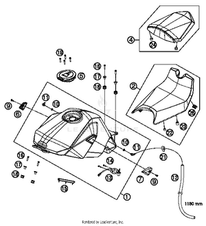 Tank, Seat, Cover Schematic