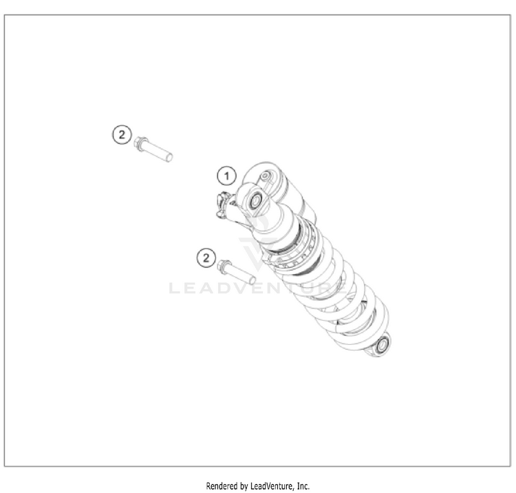 Shock Absorber 500 EXC-F US CHASSIS - 2024 Schematic