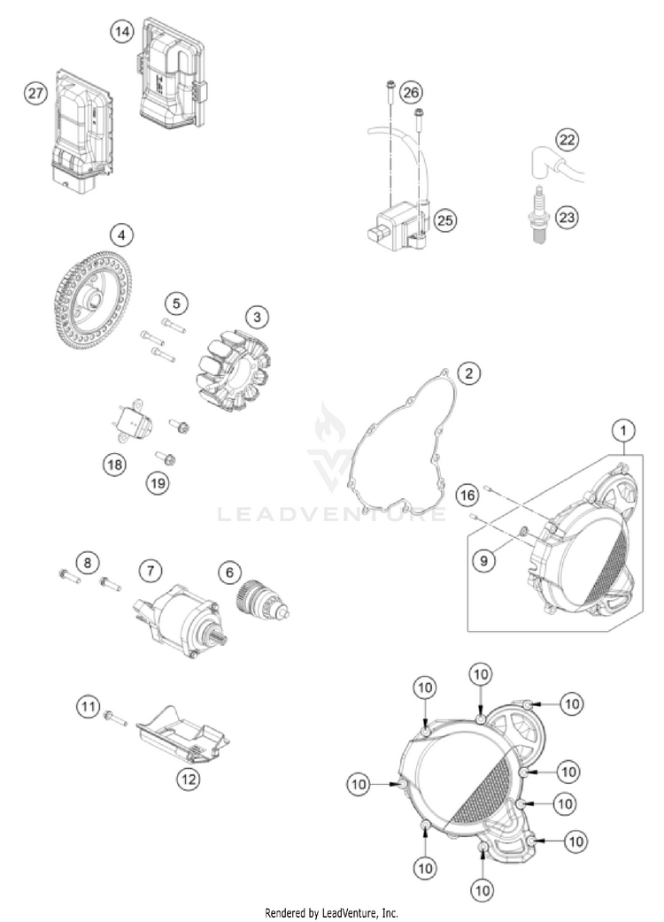 Ignition System 300 XC ENGINE - 2025 Schematic