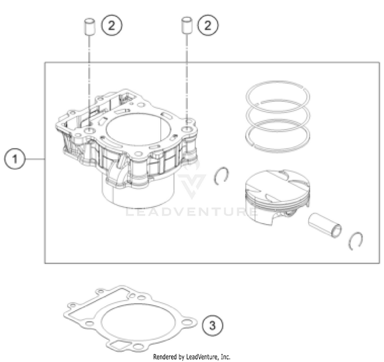 Cylinder 390 Adventure ENGINE - 2024 Schematic