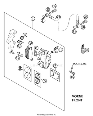Brake Caliper Front Schematic