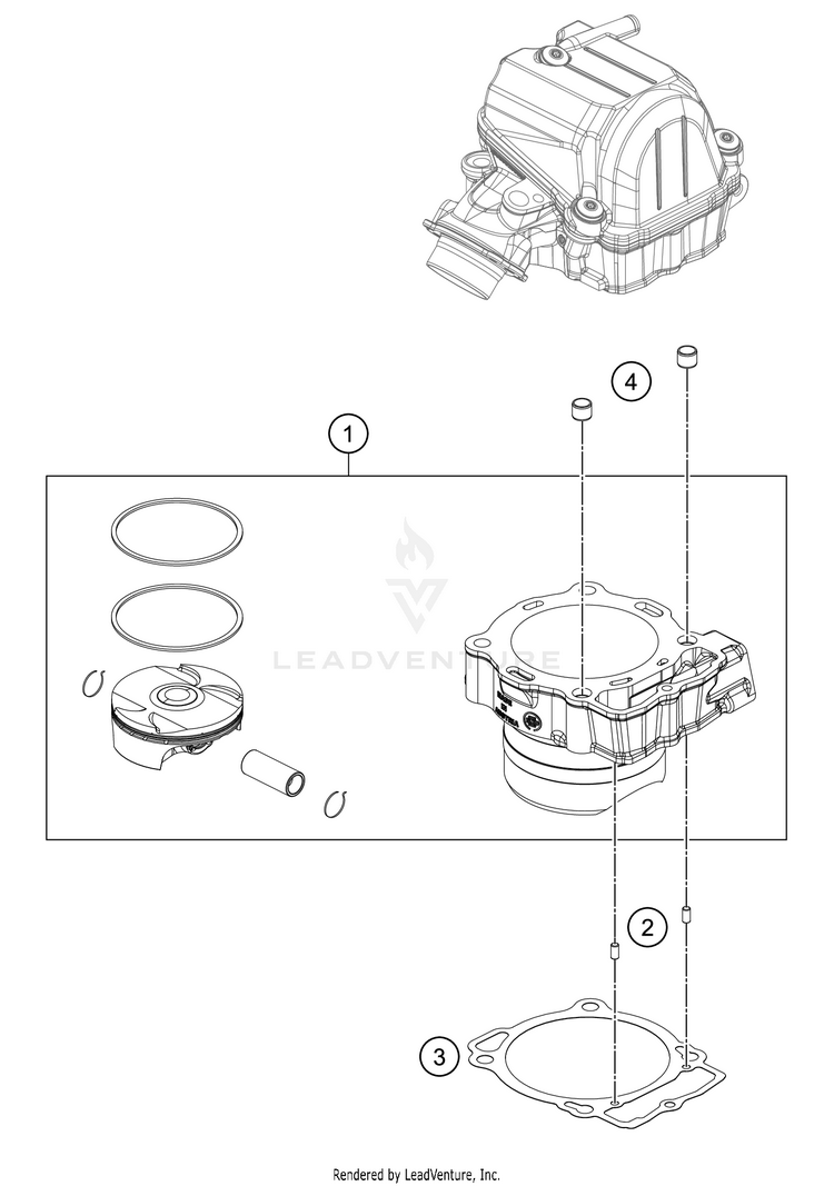 Cylinder 500 EXC-F 500 EXC-F SIX DAYS Engine - 2021 Schematic
