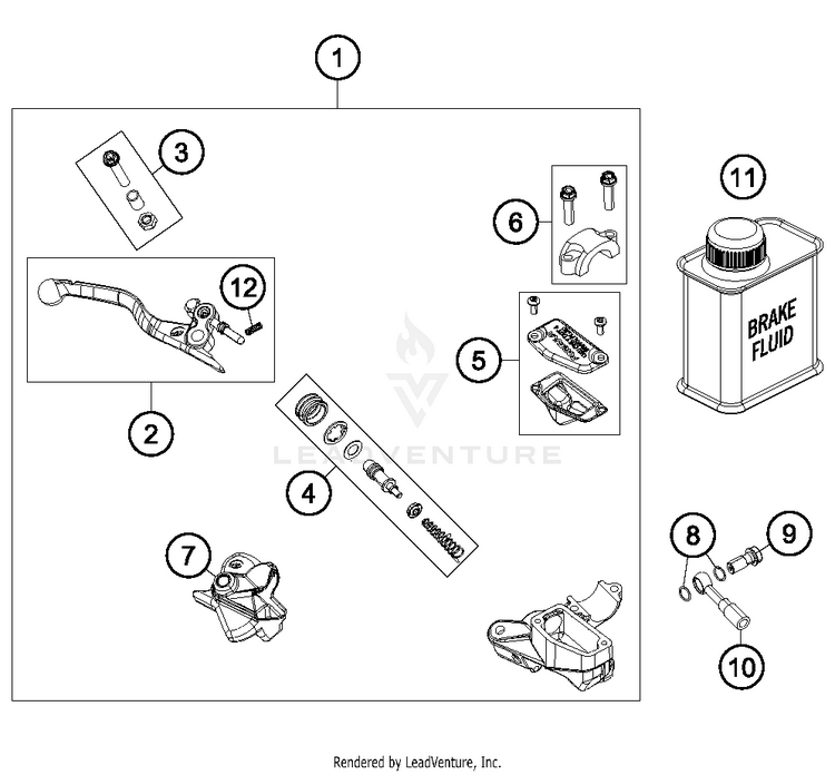 Hand Brake Cylinder 65 SX MINI CHASSIS - 2018 Schematic