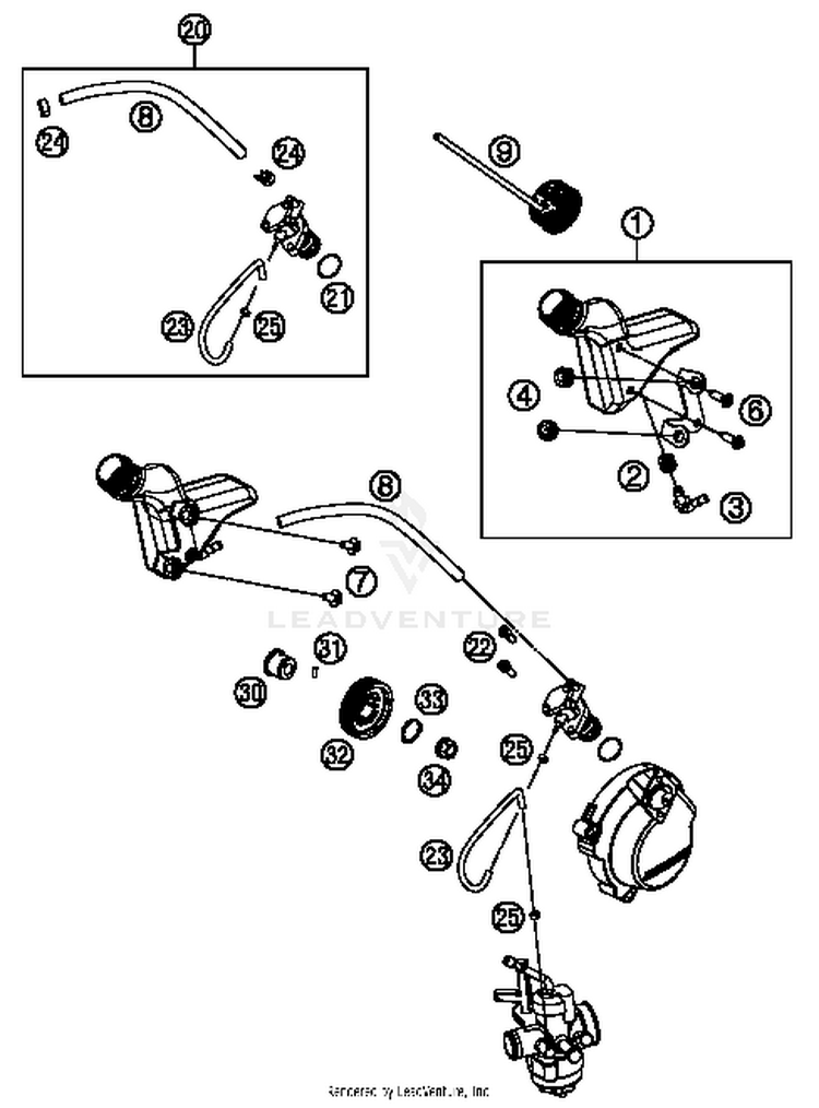 Lubricating System 50 SX MINI ENGINE - 2017 Schematic