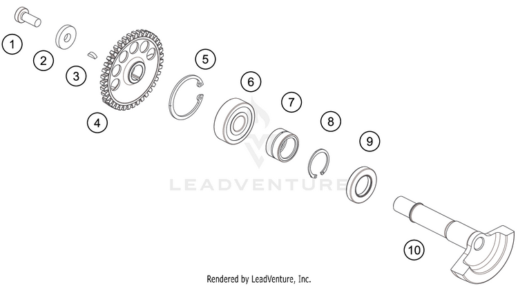 Balancer Shaft 250 XC TPI ENGINE - 2020 Schematic