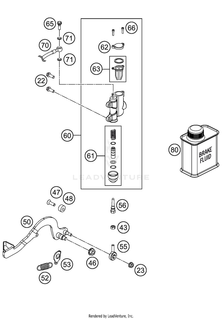 Rear Brake Control SX-E 5 CHASSIS - 2020 Schematic