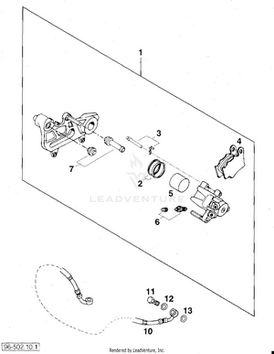 Brake Caliper Rear Schematic