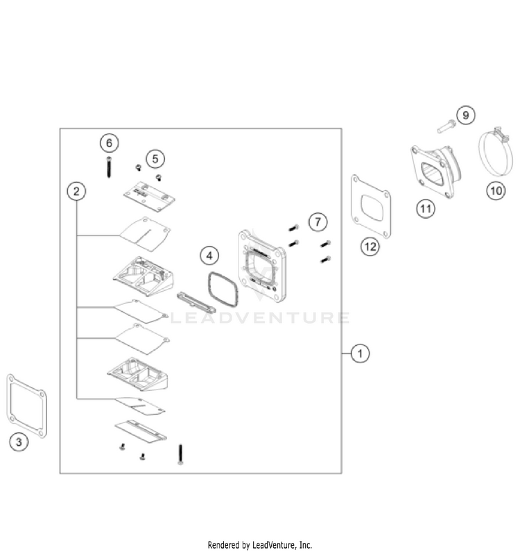 Reed Valve Case 300 XC ENGINE - 2025 Schematic