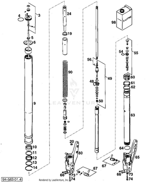 Front Fork Legs Wp Schematic