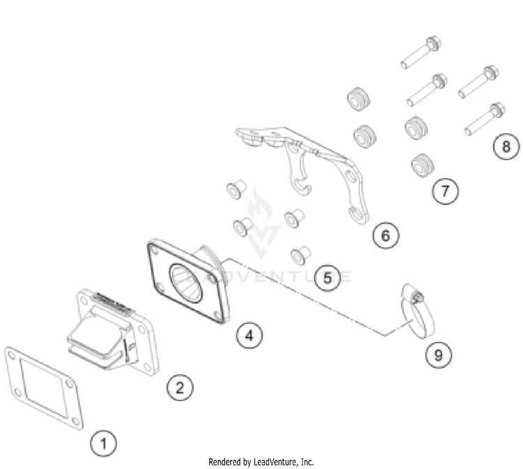 Reed Valve Case 50 SX FE ENGINE - 2024 Schematic