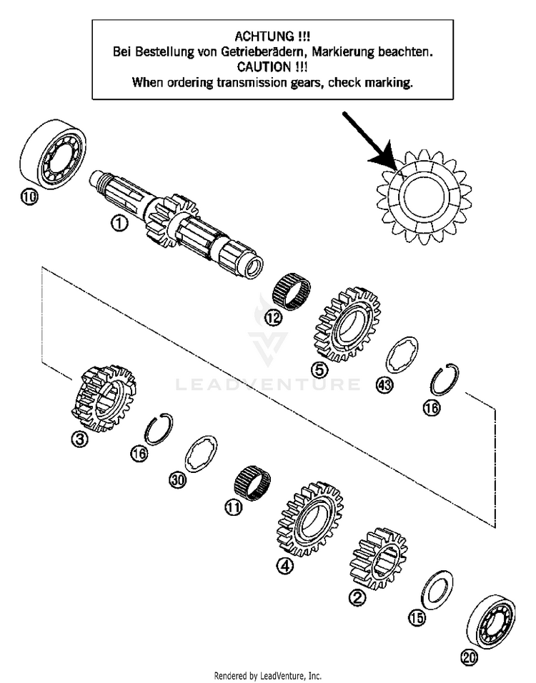 Transmission I 250 XC Engine - 2007 Schematic