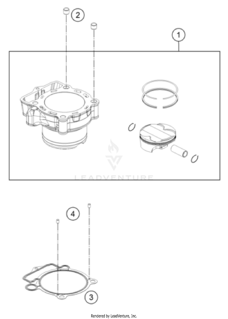 Cylinder 350 SX-F Engine - 2022 Schematic