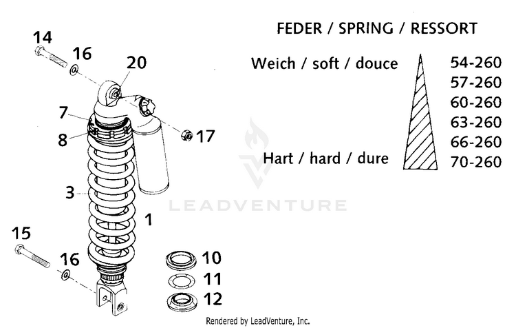 Shock Absorber Wp 640 LC4-E Chassis - 2000 Schematic
