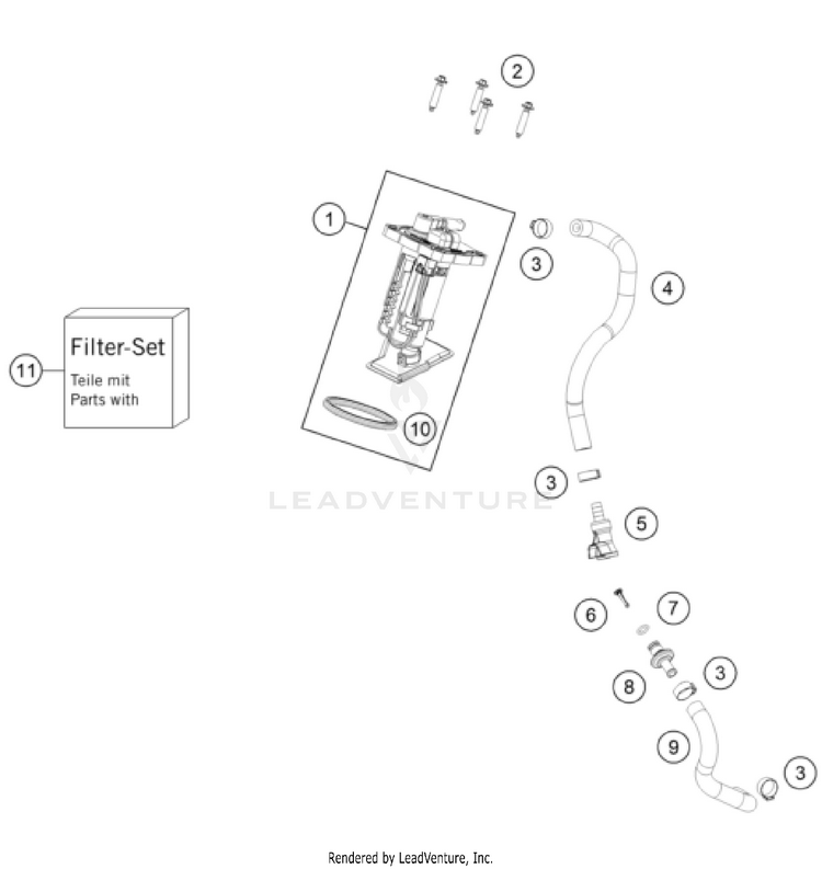 Fuel Pump 250 SX-F CHASSIS - 2025 Schematic