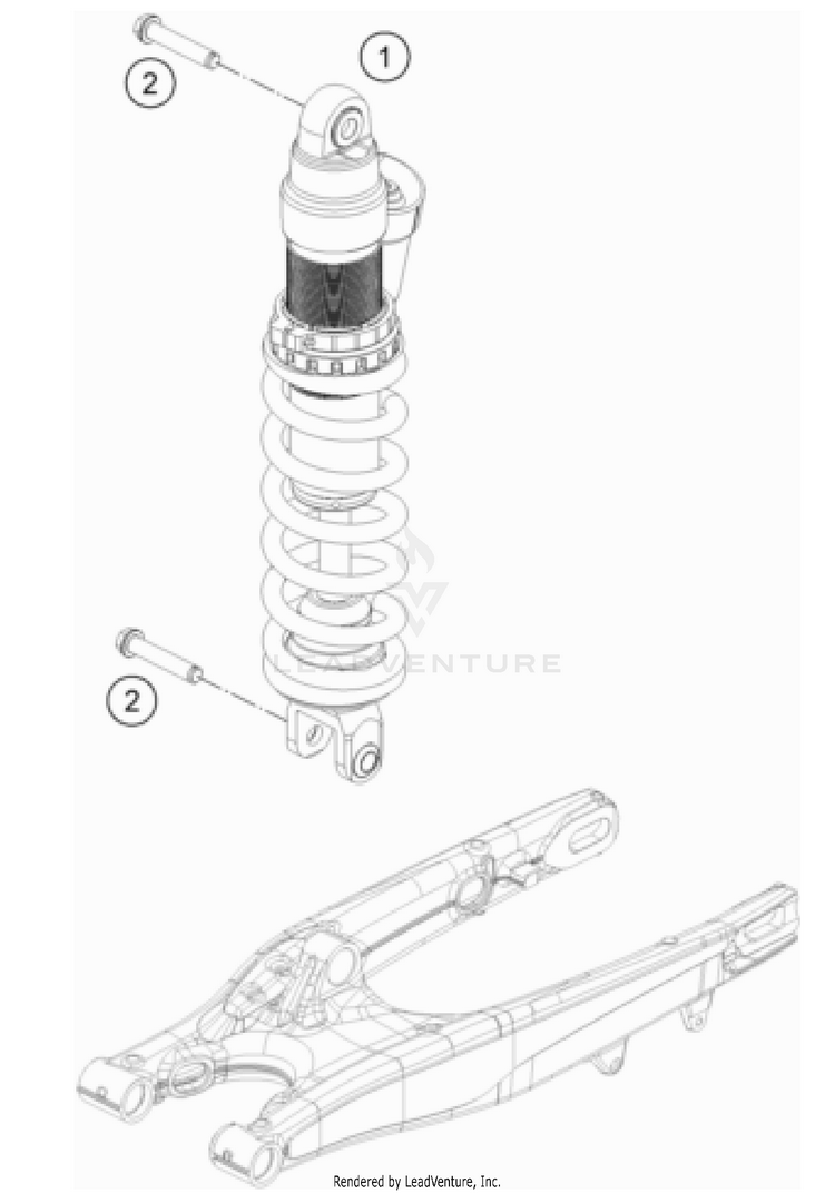 Shock Absorber 150 XC-W TPI US CHASSIS - 2022 Schematic