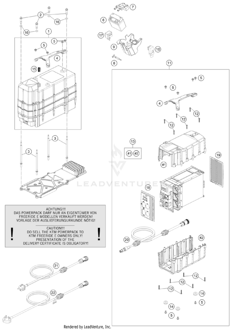 Battery FREERIDE E-XC CHASSIS - 2023 Schematic