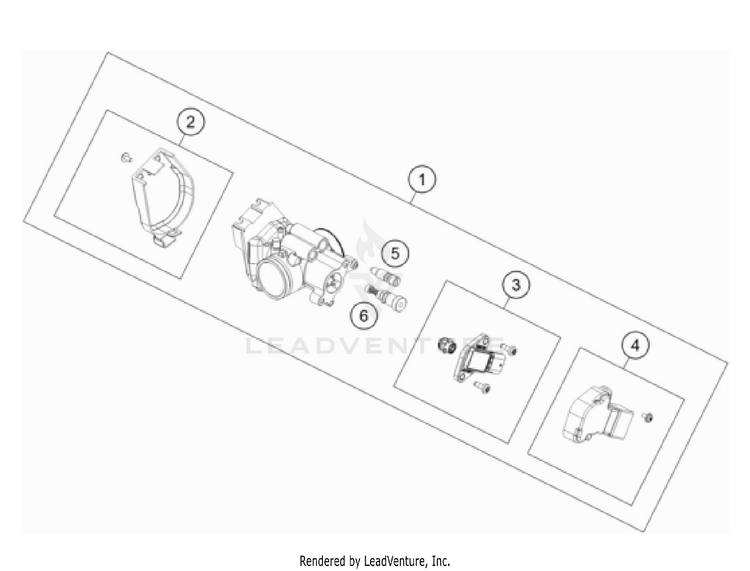 Throttle Body 300 XC TPI Engine - 2022 Schematic