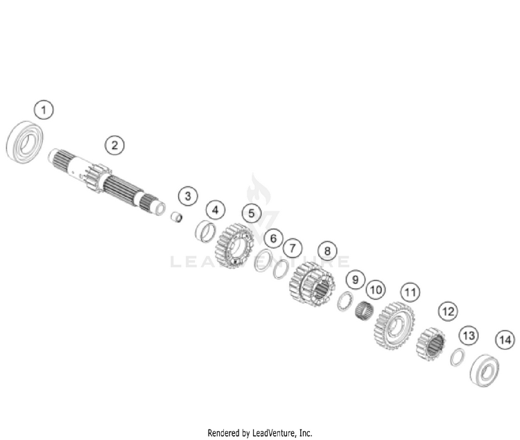 Transmission I - Main Shaft 1290 SuperDuke GT Engine - 2023 Schematic
