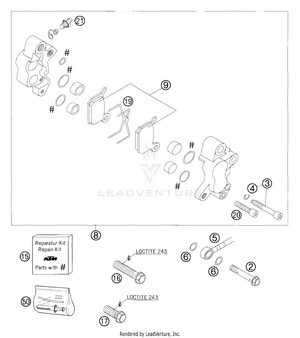 Brake Caliper Front Schematic