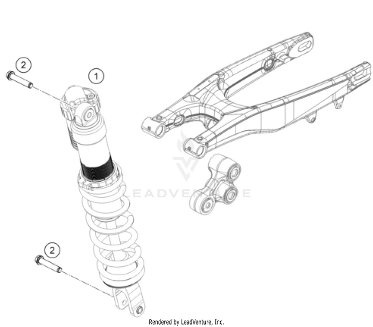 Shock Absorber 250 XC TPI US CHASSIS - 2022 Schematic