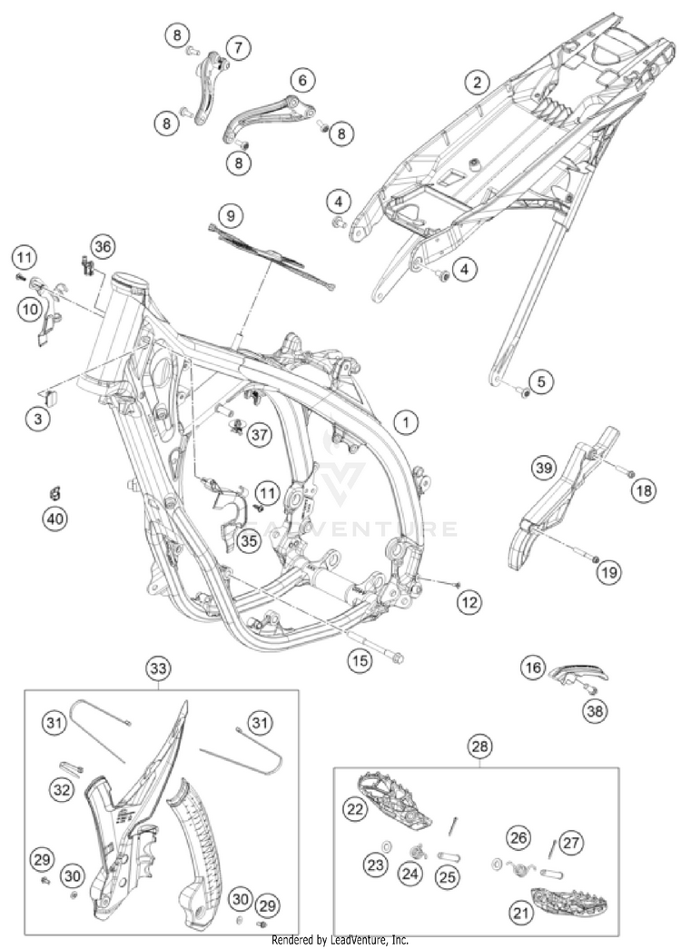 Frame 250 XC CHASSIS - 2025 Schematic