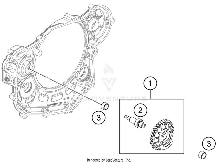 Balancer Shaft 450 EXC-F SIX DAYS ENGINE - 2019 Schematic