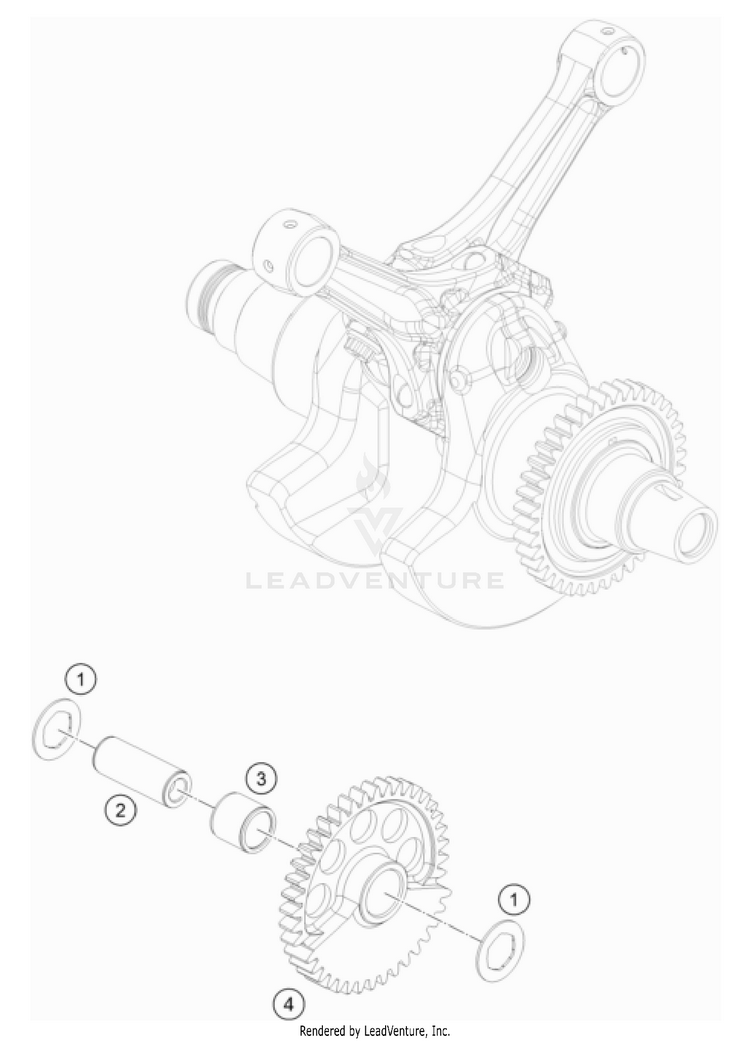 Balancer Shaft 1290 SuperDuke GT Engine - 2023 Schematic
