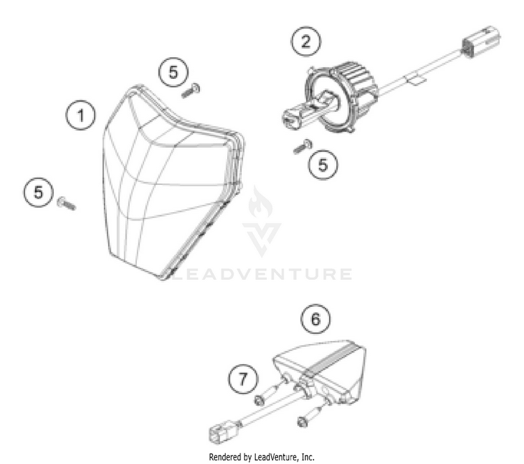 Lighting System 250 XC-W 2026 CHASSIS - 2026 Schematic