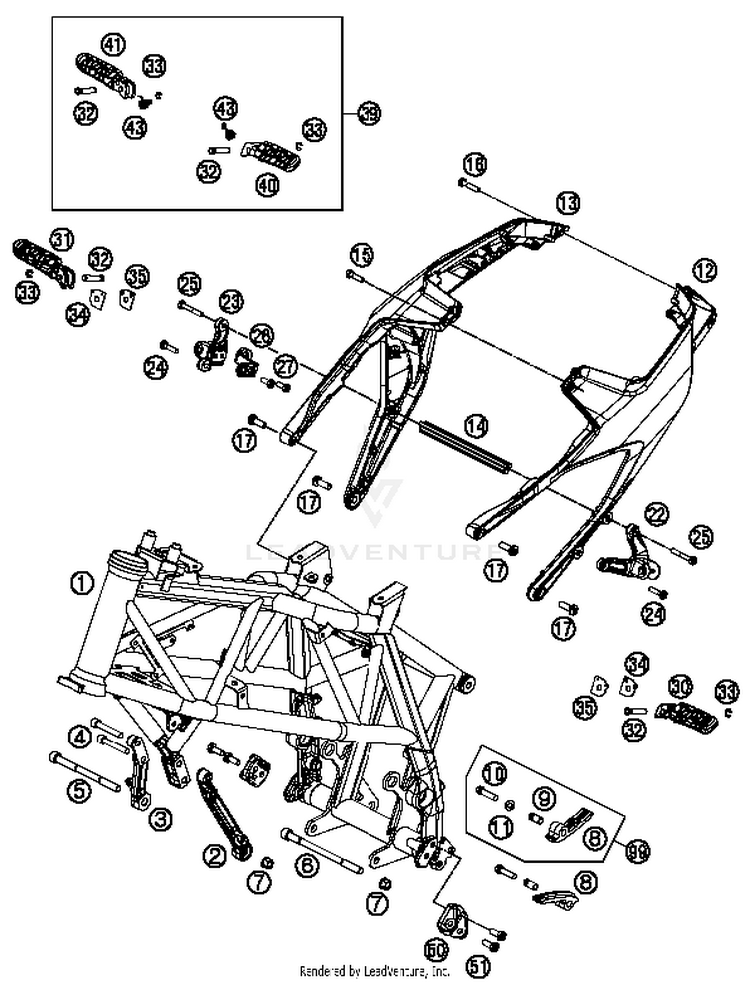 Frame 690 DUKE ORANGE CHASSIS - 2017 Schematic
