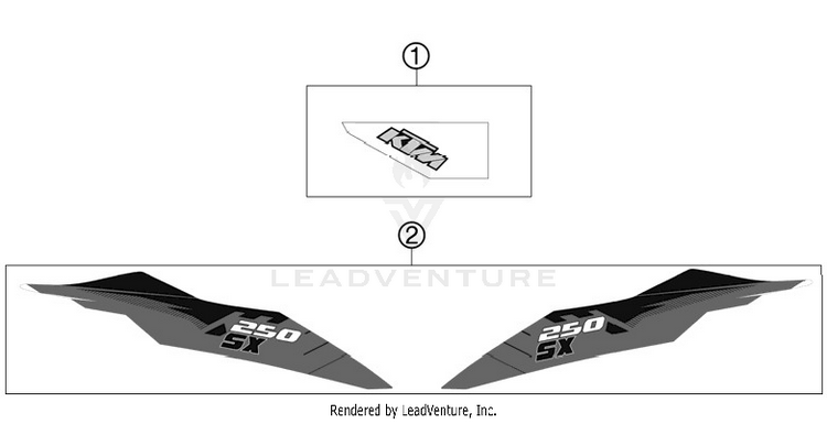 Decal 250 SX Chassis - 2012 Schematic