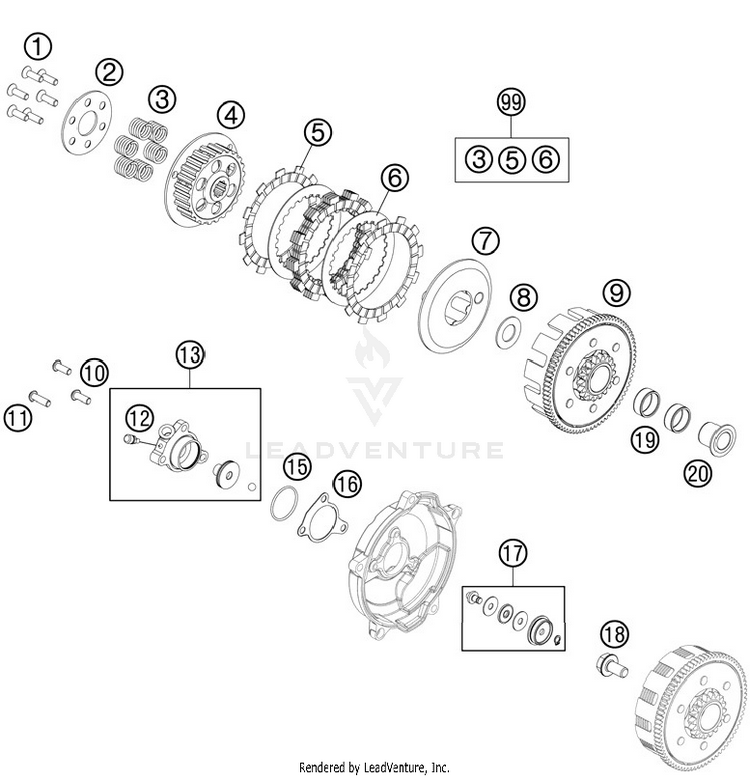 Clutch 65 SX Engine - 2012 Schematic
