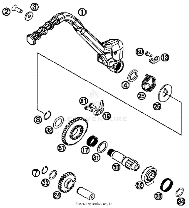 Kick Starter 250 SX Engine - 2016 Schematic