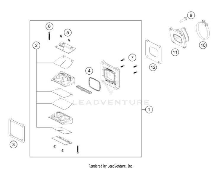 Reed Valve Case 250 SX ENGINE - 2026 Schematic