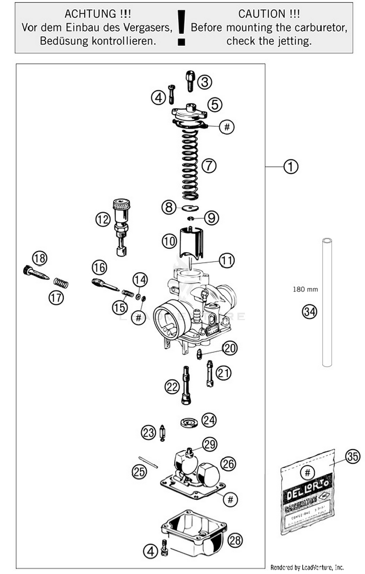 Carburator 50 SX Engine - 2012 Schematic
