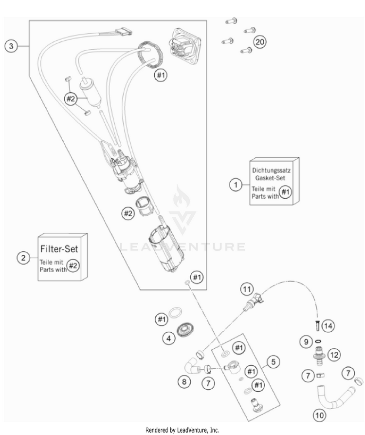 Fuel Pump 250 XC TPI US CHASSIS - 2022 Schematic