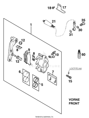 Brake Caliper Front Schematic